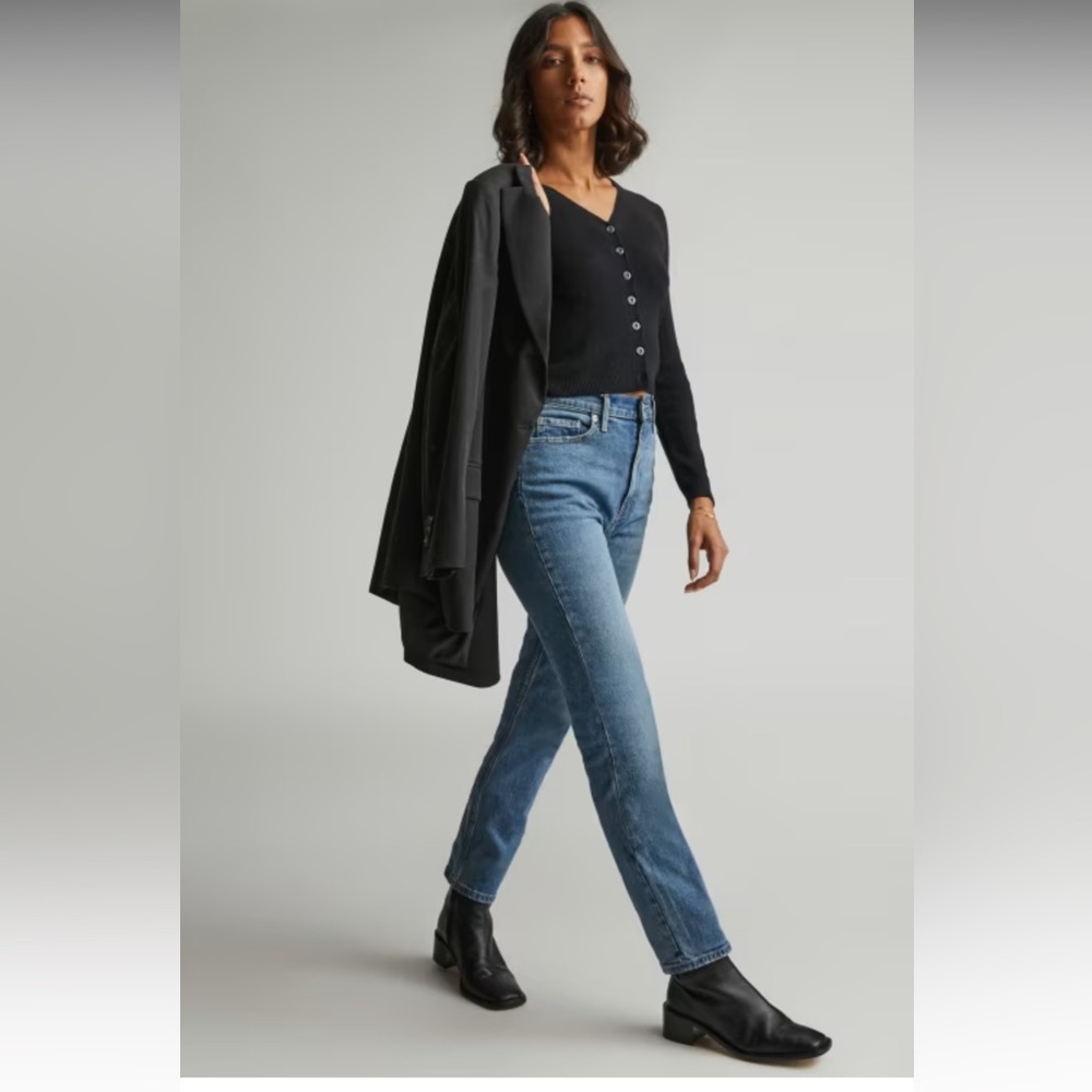 Everlane The Original Cheeky Jeans, Mid-Blue, 29